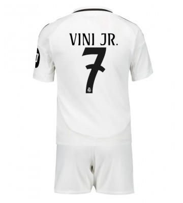 Real Madrid Vinicius Junior #7 Hemmakläder Barn 2024-25 Kortärmad (+ Korta byxor)